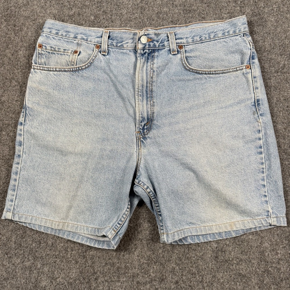 👖 Vintage Levis 505 Mens Shorts 38 Light Wash Blue Denim Made in USA
